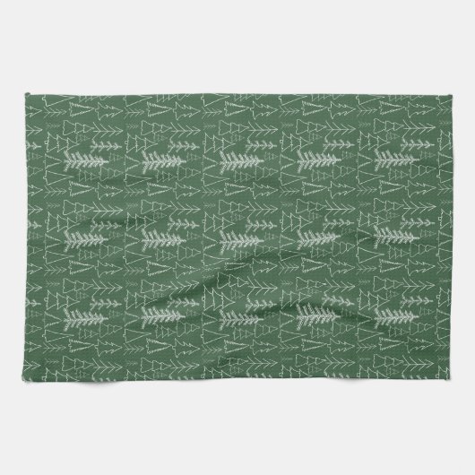 MERRY CHRISTMAS | Winter Pine Forest Kitchen Towel Theedoek (Horizontaal)