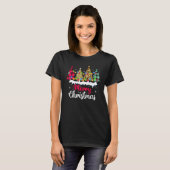 Merry Christmas Winter Season Leopard & Christmas  T-shirt (Voorkant volledig)