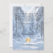 Merry Christmas winter snow business logo Feestdagenkaart (Achterkant)