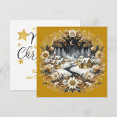 Merry Christmas & Winter village  Feestdagenkaart (Voorkant / Achterkant)