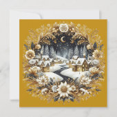 Merry Christmas & Winter village  Feestdagenkaart (Voorkant)