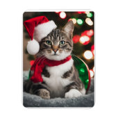Merry Christmas with a cute kitten Magneet (Verticaal)