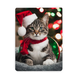 Merry Christmas with a cute kitten Magneet