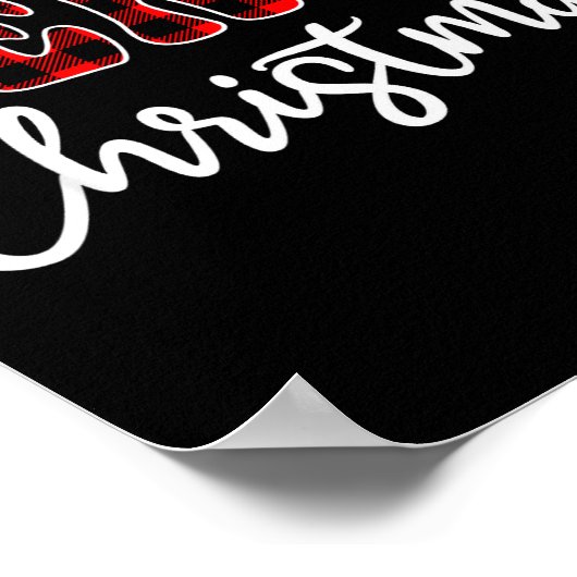 Merry Christmas With Black And Red Plaid Family Me Poster (Hoek)