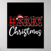 Merry Christmas With Black And Red Plaid Family Me Poster (Voorkant)