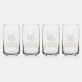 Merry Christmas with Emi the Black Cat Blikvorm Glas (Achterkant)