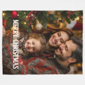 Merry Christmas with Family Fleece Blanket (Voorkant (Horizontaal))
