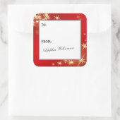 Merry Christmas with Gold Stars Gift Label (Tas)