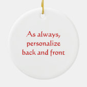 Merry Christmas with Golden Fan Keramisch Ornament (Achterkant)