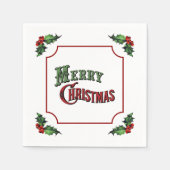 Merry Christmas with Holly Servet (Voorkant)
