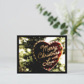 Merry Christmas with Love | Briefkaart (Staand voorkant)