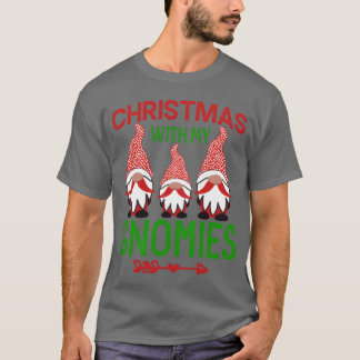 Merry Christmas With My Gnomies Santa Claus Sleigh T-shirt