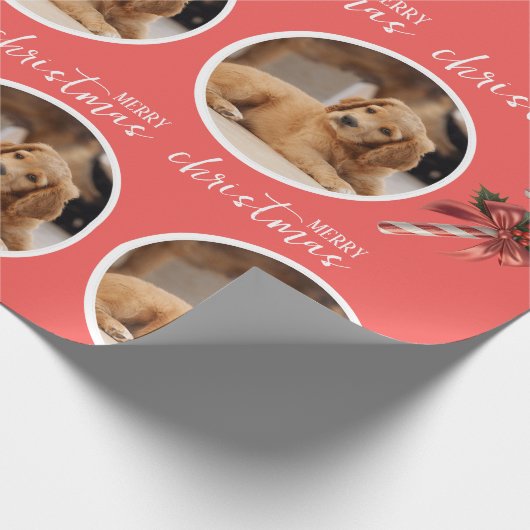 Merry Christmas with One Circle Photo Cadeaupapier (Hoek)