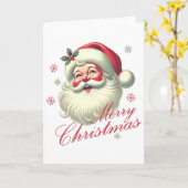 Merry Christmas with Santa - vintage christmas Kaart (Gele Bloem)