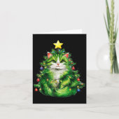 Merry Christmas With This Funny Christmas Tree Cat Kaart (Voorkant)