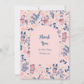 Merry Christmas Woodland Friends in Winter Forest Bedankkaart (Voorkant)