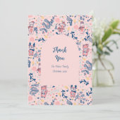 Merry Christmas Woodland Friends in Winter Forest Bedankkaart (Staand voorkant)