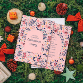 Merry Christmas Woodland Friends in Winter Forest  Kaart