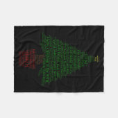 Merry Christmas World Languages Word Tree  Fleece Deken (Voorkant (Horizontaal))