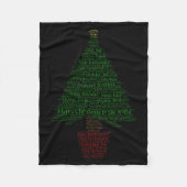 Merry Christmas World Languages Word Tree  Fleece Deken (Voorkant)