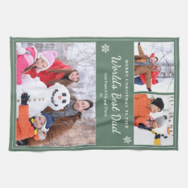 Merry Christmas World’s Best Dad Photos Sage Green Theedoek