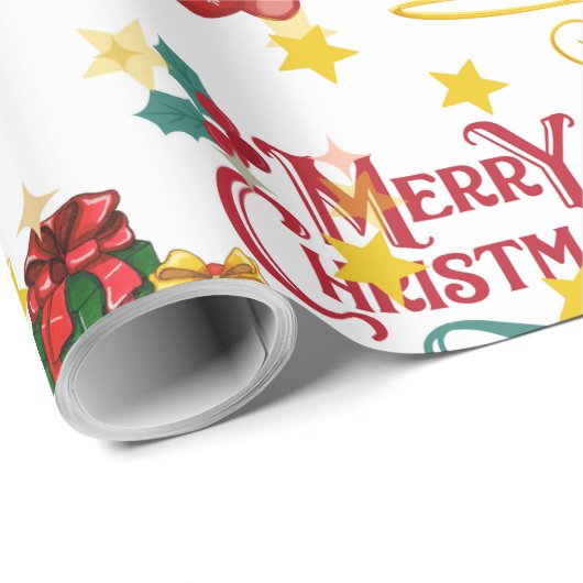 merry christmas wrapp cadeaupapier (Rol Hoek)