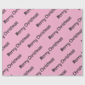 Merry Christmas Wrapping Baby Pink Cadeaupapier (Vlak)