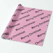 Merry Christmas Wrapping Baby Pink Cadeaupapier (Uitgerold)