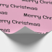 Merry Christmas Wrapping Baby Pink Cadeaupapier (Hoek)