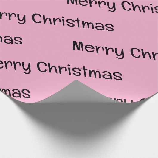 Merry Christmas Wrapping Baby Pink Cadeaupapier (Hoek)