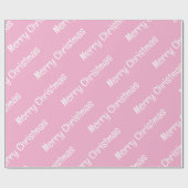 Merry Christmas Wrapping Baby Pink Cadeaupapier (Vlak)