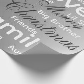 Merry Christmas Wrapping Family Love Friends  Cadeaupapier (Hoek)