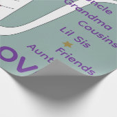 Merry Christmas Wrapping Family Love Friends Cat  Cadeaupapier (Hoek)