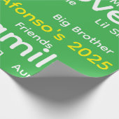 Merry Christmas Wrapping Family Love Santa  Cadeaupapier (Hoek)