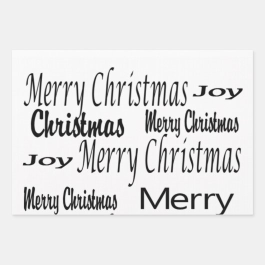 Merry Christmas Wrapping Paper Sheets (Voorkant)