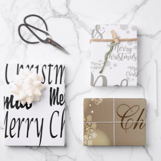 Merry Christmas Wrapping Paper Sheets (Voorkant)