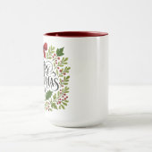 Merry Christmas Wreath Coffee Mug Mok (Midden)