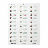 Merry Christmas Wreath Doberman Retouradres Etiket (Full Sheet)