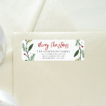 Merry Christmas Wreath Handgeschreven retouradres Etiket<br><div class="desc">Verhoog uw vakantie correspondentie en cadeau-geven met onze Modern Christmas Feestdagen Custom Return Adres Label. Deze veelzijdige mailing labels en gifting stickers voegen een vleugje hedendaagse feestelijke flair toe aan uw seizoensgebonden voorbereidingen. Met strakke, minimalistische design met een feestelijke twist, combineren deze retouradreslabels traditionele vakantiemotieven met moderne esthetiek. Perfect voor...</div>