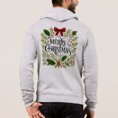 Merry Christmas Wreath Hoodie for Men (Achterkant)