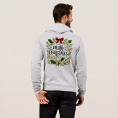 Merry Christmas Wreath Hoodie for Men (Achterkant volledig)
