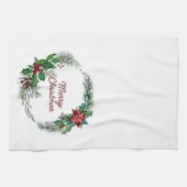 Merry Christmas Wreath Kitchen Towel Theedoek (Horizontaal)