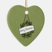 Merry Christmas Wreath Ornament (Rechts)