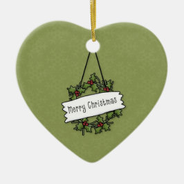 Merry Christmas Wreath Ornament