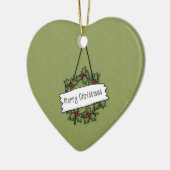 Merry Christmas Wreath Ornament (Links)