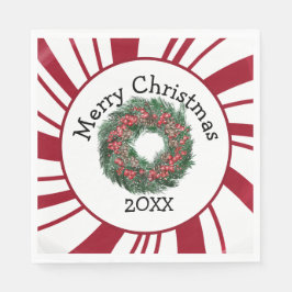 Merry Christmas Wreath Servet