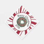 Merry Christmas Wreath Servet (Hoek)