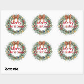 Merry Christmas wreath stickers and sealers (Vel)