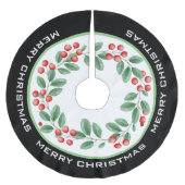 MERRY CHRISTMAS Wreats met Red Berries Kerstboom Rok (Voorkant)