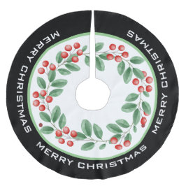 MERRY CHRISTMAS Wreats met Red Berries Kerstboom Rok
